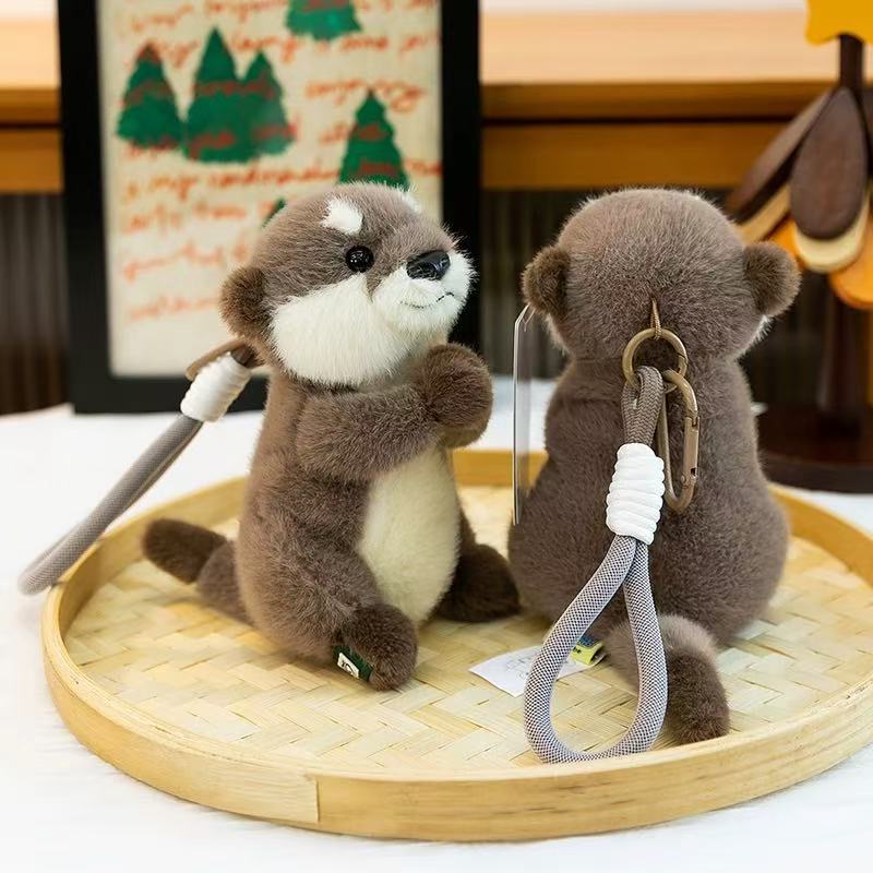 New Cute Cartoon Otter Anime Kawaii Soft Pendant 15/25/35cm Accompany Fluffy Otters Plushies Children's Birthday Gifts