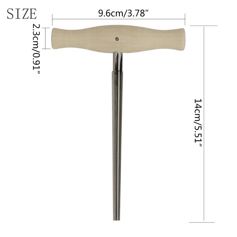 Violin Reamer with Wooden Handle Violin Peg Hole Reamer Violin Making Tools Metal Violin Making Gadget Viola Peg Reamer