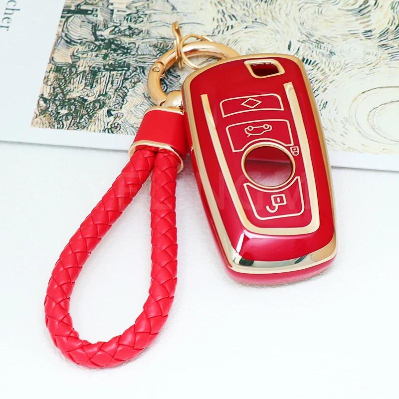 NEW Fashion TPU Car Key Case Cover for BMW 1 2 3 4 5 6 7 Series X3 X4 4 Buttons Auto Remote Shell Protect Accessaries