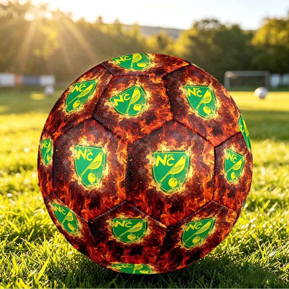 Norwich City FootballPrinted Size 5 Soccer Bball, Anti Slip Adult Match Football Souvenir for Football Fans