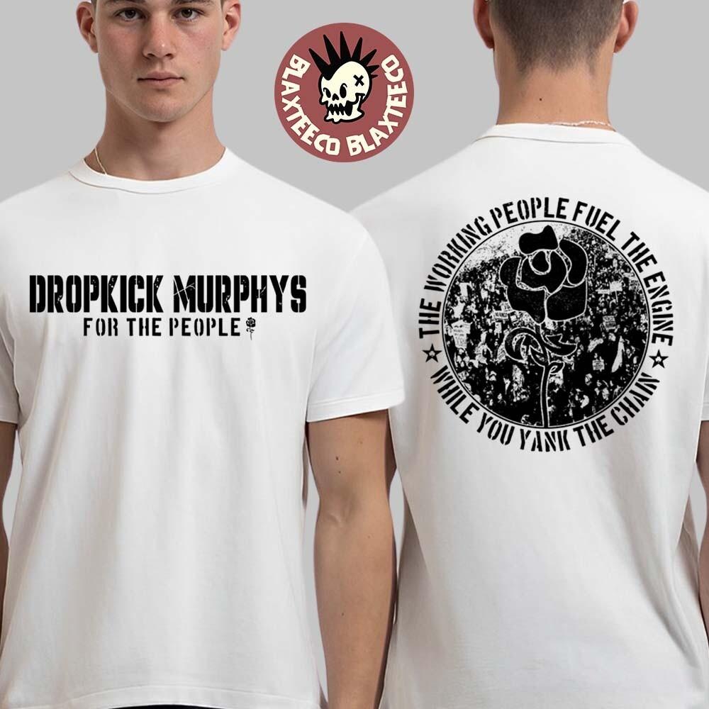 NEW! Dropkick Murphys For The People Merch Yank The Chain 2 Sided Unisex T-Shirt L