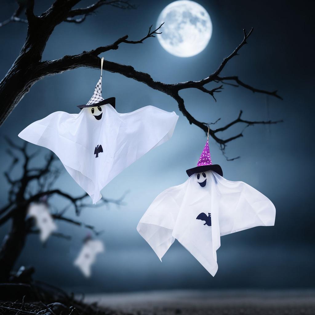 HalloweenGhost Pendants, CuteWhite Ghosts And FloatingGhosts Decorative Items For TheGhost Festival