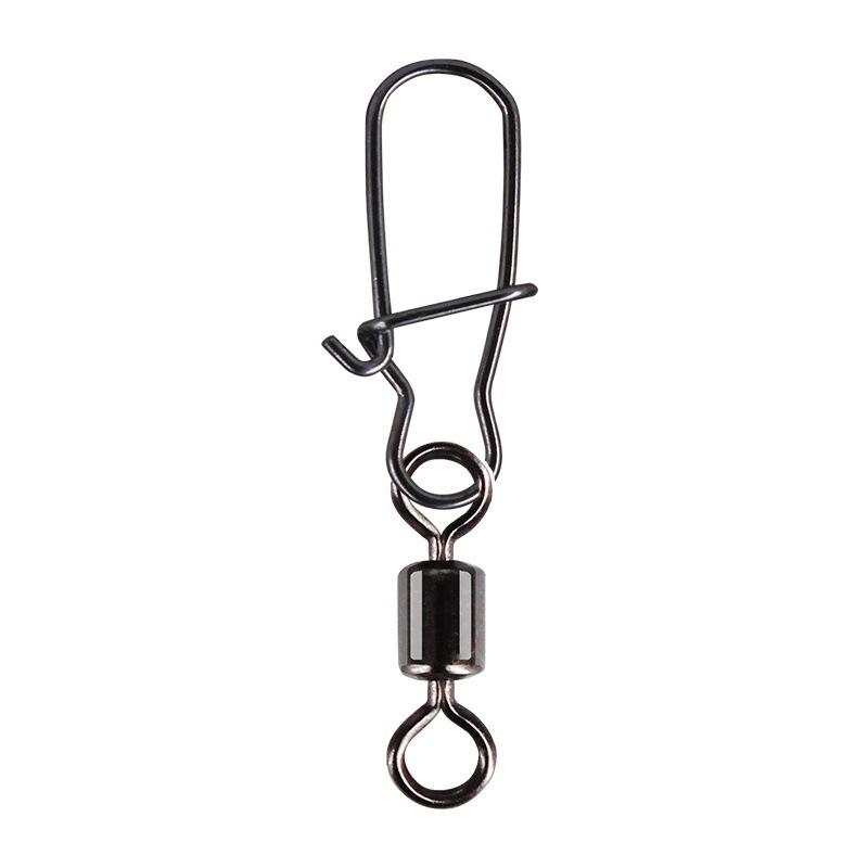 50Pcs Heavy-Duty Ball Bearing Fishing Swivels Snaps With 8-Shaped Swivel Rings Carbon Steel For Saltwater Lure Conne