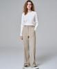 MALOUPE 2115 Stretch Semi-Wide Pants (Beige)