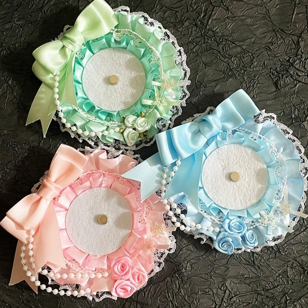 Sweet DIY Lace Card Holder Lolita Anime Lace Photocard Case with Ribbon Handmade Photo Protector Case Photo Storage