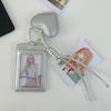 Ins Photocard Holder Black Pu Credit Storage Card 3In Student Id Protective Cover Kpop Idol Photocard Holder Keychain Bag Gift