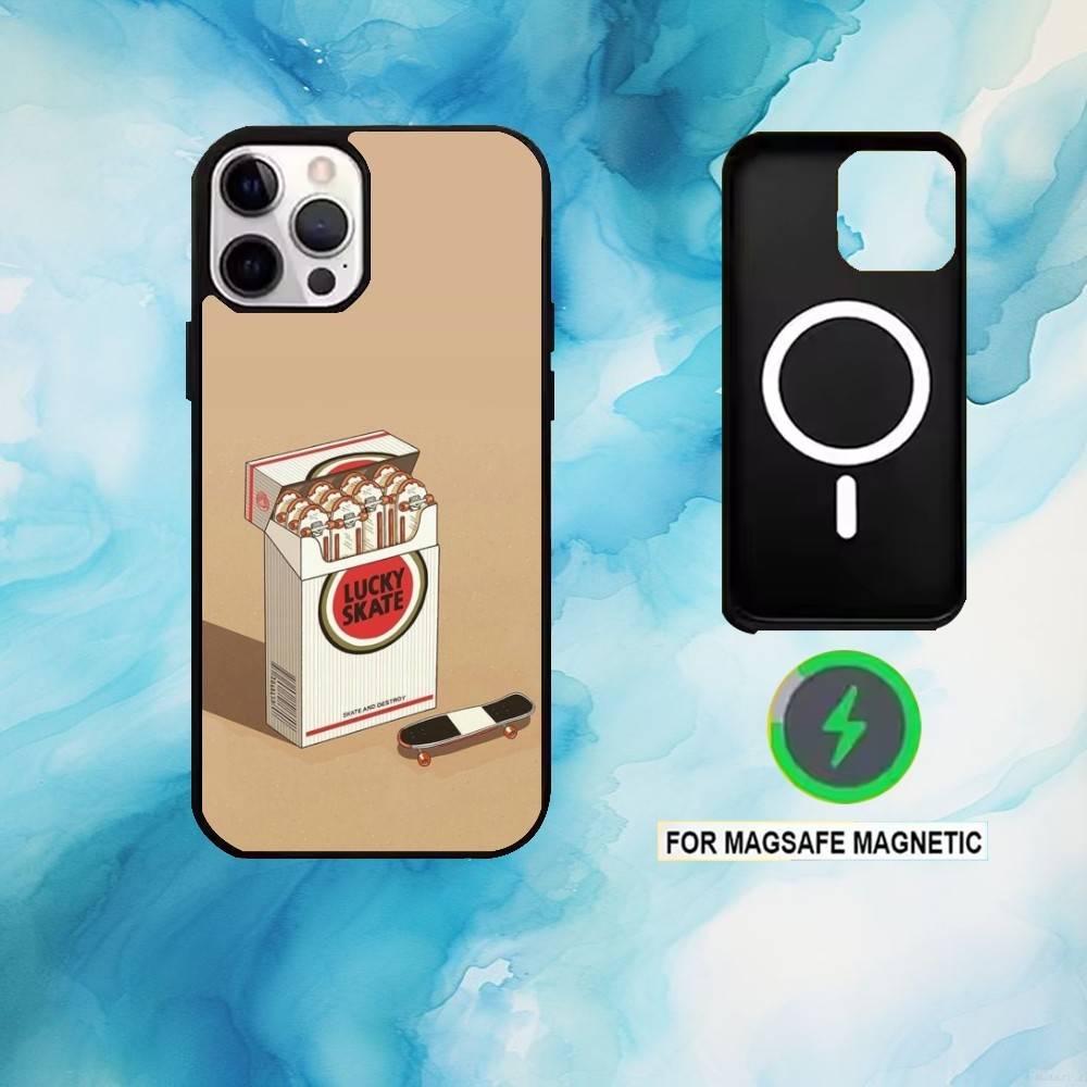 Skateboard Abstract Art Phone Case For iPhone17,16,15,14,13,12,11 Plus,Pro Max Magnetic For Magsafe Wireless Charging