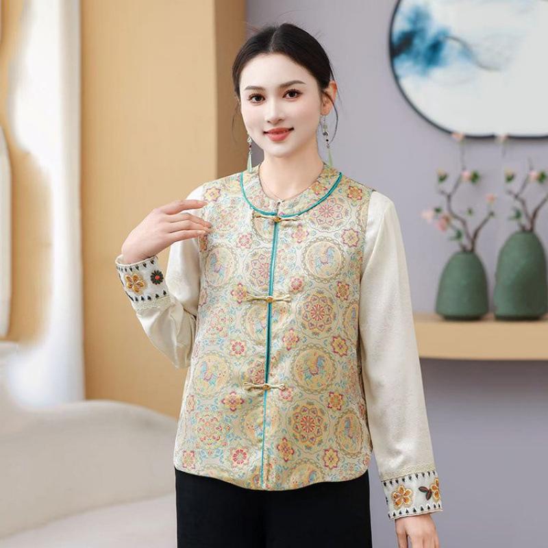 Spring 2026 High-End Brocade Jacquard Tang Suit Vest 3XL (120-130 jin)