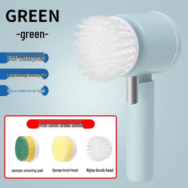 Rechargeable Handheld Electric Cleaning Brush Set for Dishes and Household Tasks