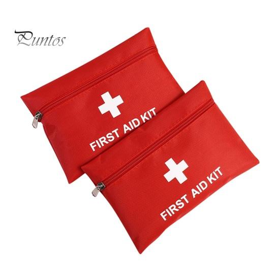 Durable First Aid Kit Waterproof Lightweight Portable Emergency Solid Color Zipper Camping Essentials Travel Survival
