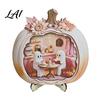 Indoor Fall Tabletop Centerpiece Halloween Ghost Pumpkin Wooden Plaque 2D Flat Sign Gift for Lovers Spooky Bathing Reading Ornament Home Office