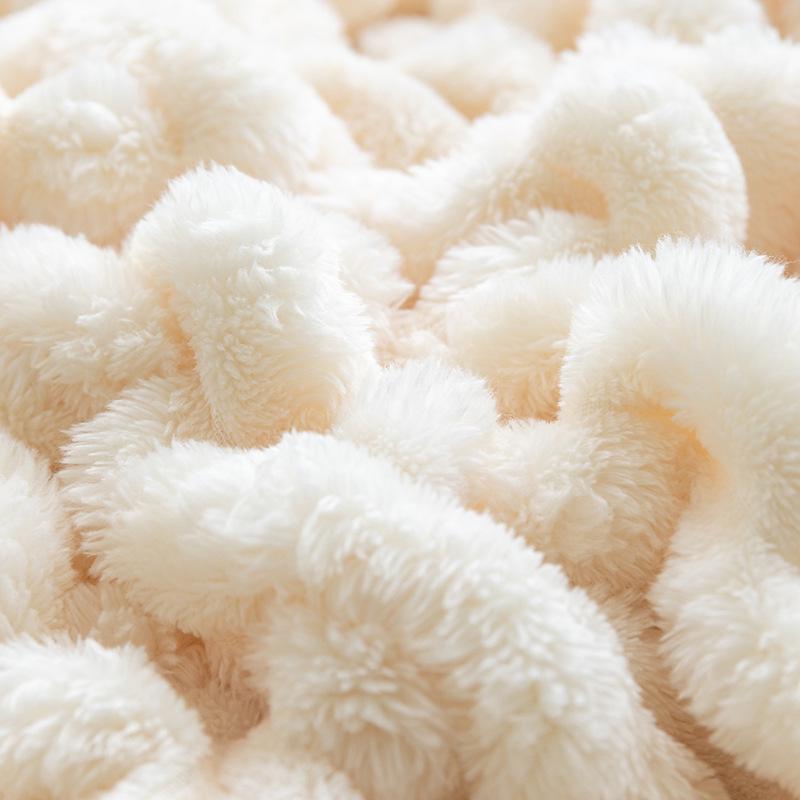 Cross-Border Flannel Rabbit Plush Blanket: Multifunctional Sofa Cover and Thick Winter Nap Blanket