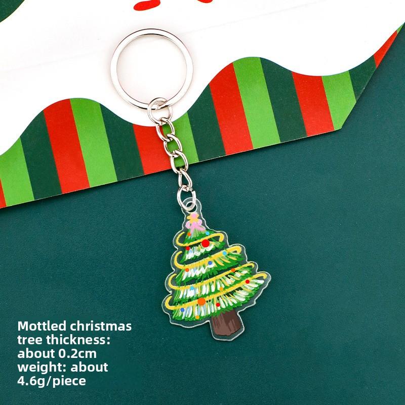 Cute Christmas Keychain Student Christmas Tree Bag Decorative Pendant Cartoon Christmas Keychain Pendant Gift