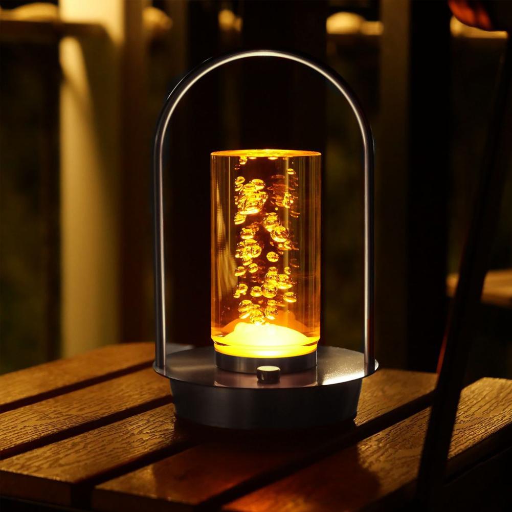 Retro Metal Table Lamp 3 Color Dimming Night Light Cordless LED Rechargeable Touch Table Lamp for Restaurant Hotel Bar Bedroom