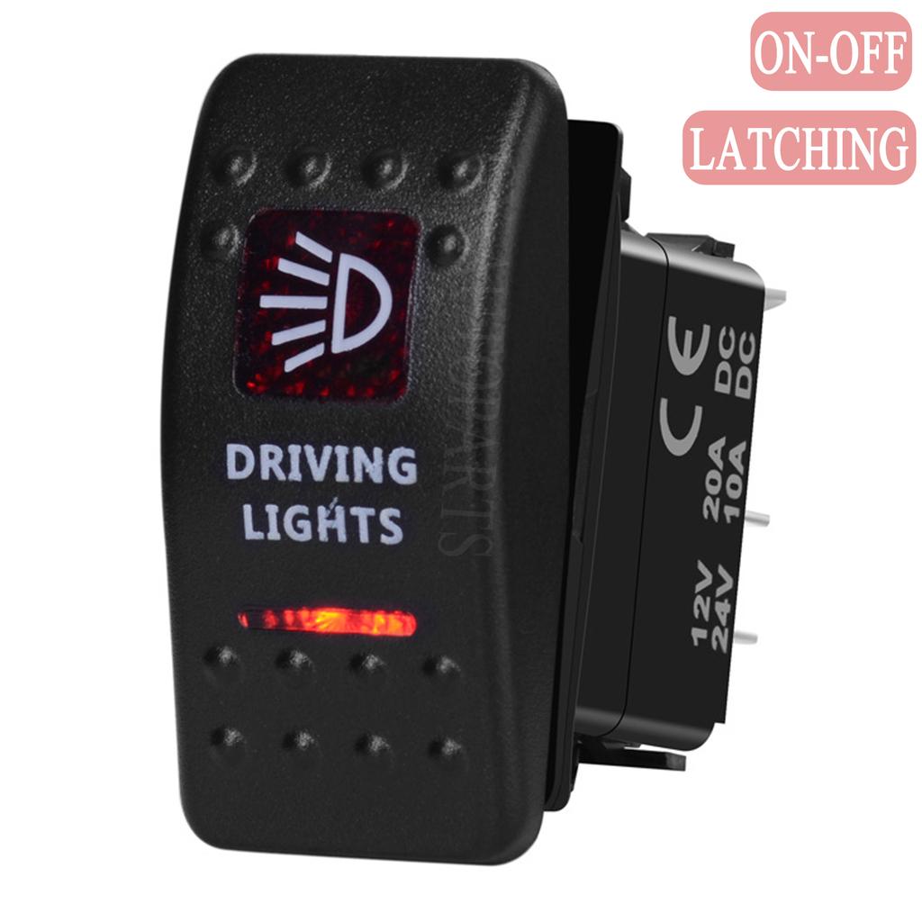 Waterproof Red LED Rocker Switch 12V 24V OFF Road Light ON OFF / ON OFF ON 3 Position Toggle for NARVA Carling ARB Style 4x4 Battery Switches5