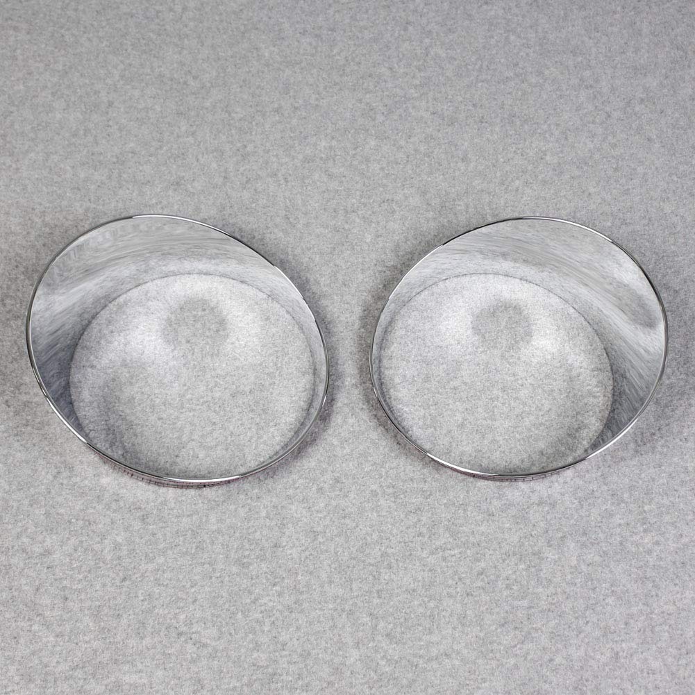 RUIQ Chrome Front Headlight Garnish for the New Jeep Wrangler JL.