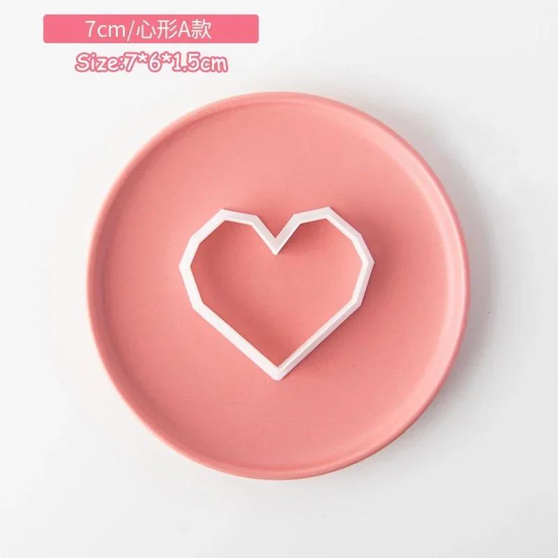 Mini Geometrische Herzform Keksform Valentinstag Liebesherz Ausstechform Fondant Ausstecher Kuchen Dekorieren Backwerkzeug