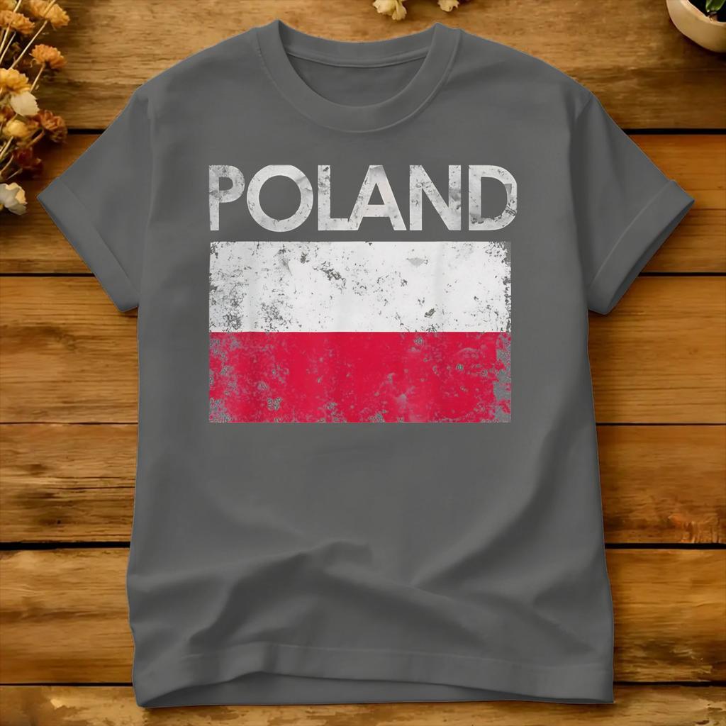 Vintage Poland Polish Flag Pride Gift Cotton T Shirt For Unisexs Summer Poland Polska Polish Tshirts Harajuku Tee Shirt Clothing
