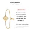 Elegant Petite Quicksand Water Diamond Bracelet Watch with Bangle, Perfect for College Students
