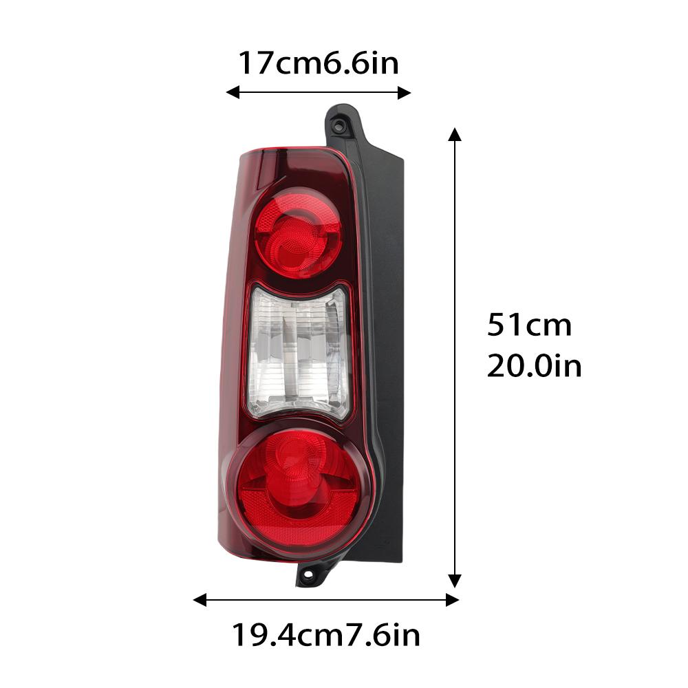 1 Pc Left/Right Tail Light for Peugeot Partner Van 2012-2019 Rear Light Without Bulbs for Citroen Berlingo Mk2 Van 2012-2018
