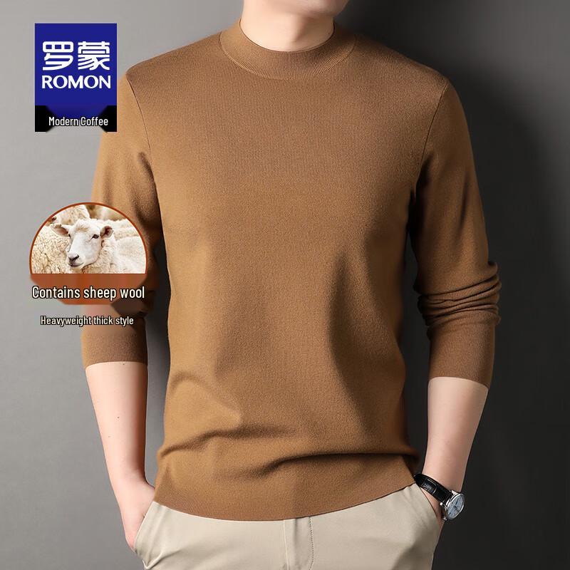 

Romon Men s Wool Blend Warm Crew Neck Sweater XL