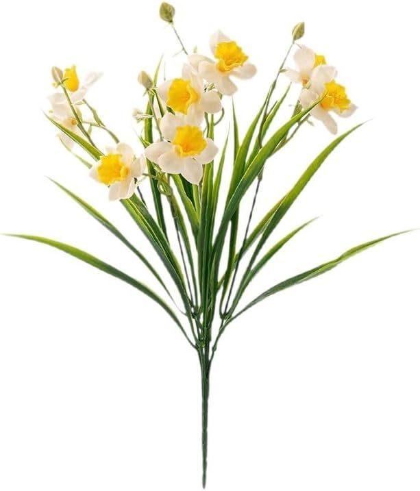 Artificial Flowers Narcissus Silk Bridal Bouquet Wedding Wreath Outdoor Garden Festival Home Room Vase Table Diy Gift Decoration