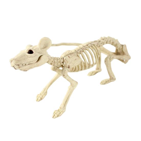 Halloween Decoration Mini Skeleton Bone Statues Poseable Rat Dog Spider Cat Owl Skeleton Figurine for Haunted House Party Decor