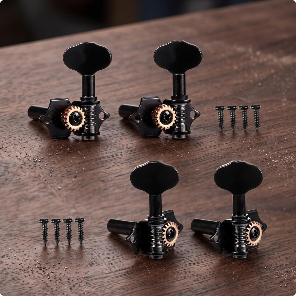 4 Pieces String-Roller Tuning Machine Metal Alloy Guitar Head Heavy Duty