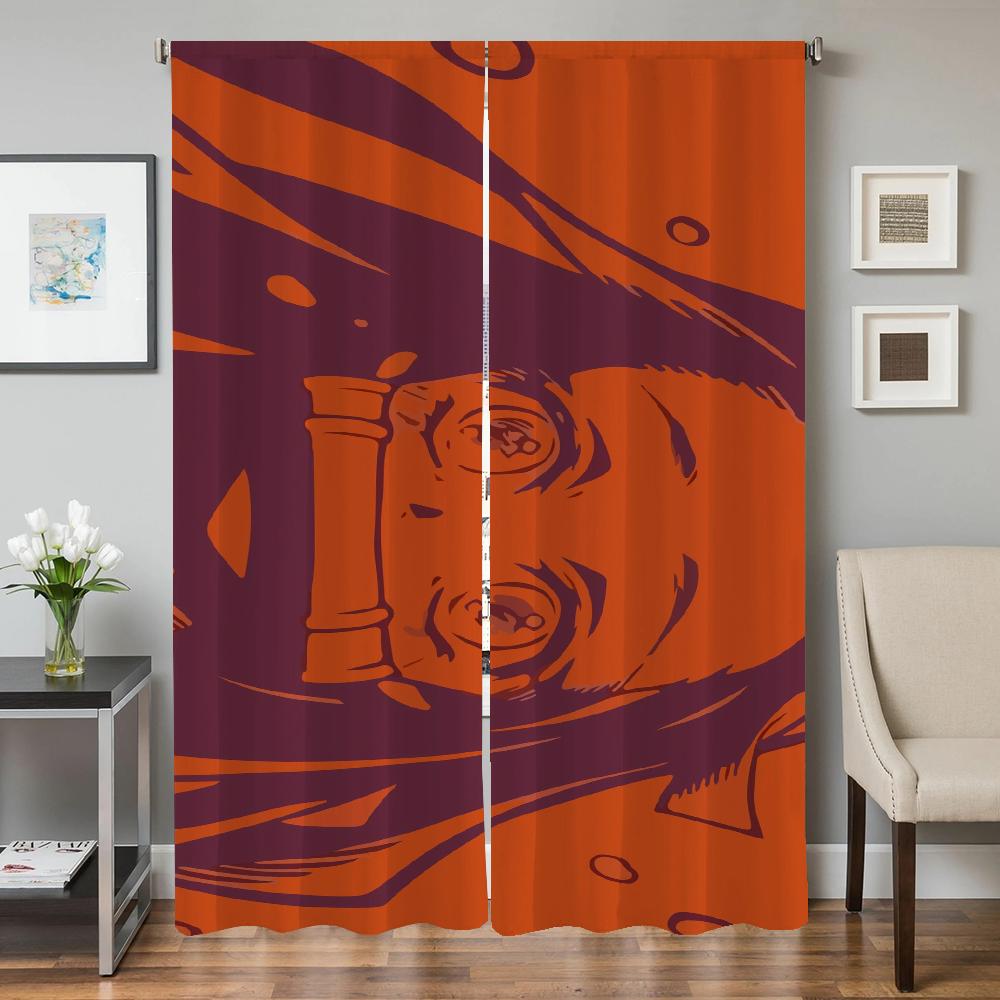 

Window Kitchen Curtains For Living Room 2 Pieces Blackout Curtains Door Curtain D-Demon S-Slayer Bedroom Decoration Partition W50xH70cmx2pcs-CL