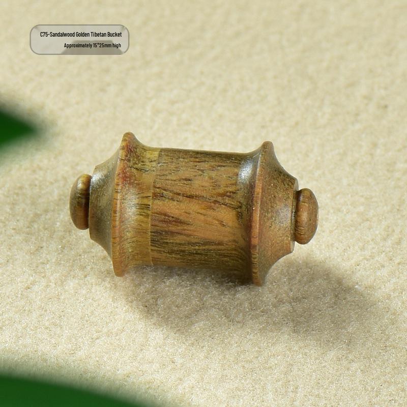 Green Sandalwood Scripture Pendant & Bead Storage Box - Chinese Retro Accessory