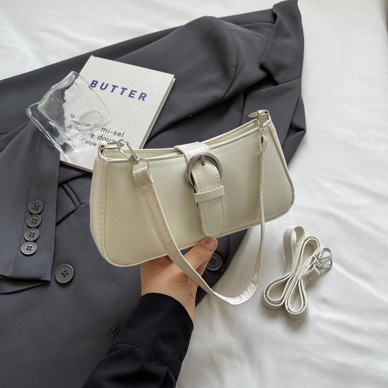 Simple Design Texture Solid Color 2025 Casual Summer New Fashion Popular Single Shoulder Crossbody Armpit Small Square Bag Women