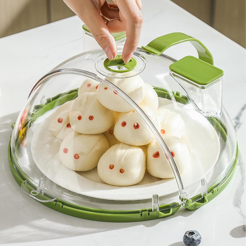 Microwave Splatter Cover for Food with Water Steamer and Handle Dish Bowl Cover Microwave Splash Guard Home Kitchen Gadgets