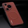 Skin Feel Magnetic Marking Pattern Leather Case for Huawei Pura 80 Ultra Mate 70 Pro Plus Thin for Magsafe Wireless Charge Cover