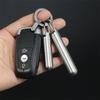 Stainless Steel Waterproof Pill Bottle Keychain - Portable Multi-Compartment EDC Storage.