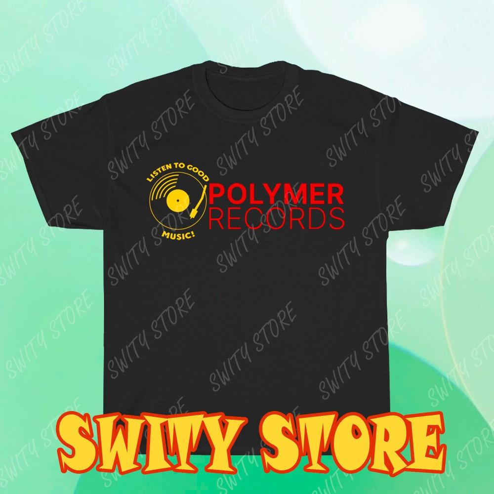 

Polymer Records Men s Black T-shirt Logo T-Shirt Funny Size S to 5XL 2XL