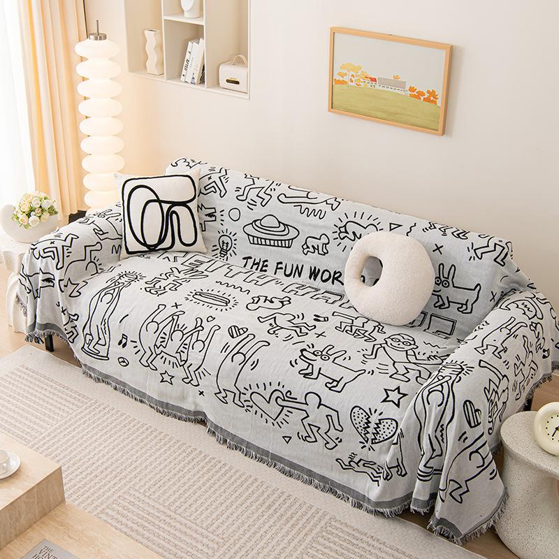 Sofa Cushion Four Seasons Universal Non-Slip Sofa Cover Modern Simple Sofa Cover All-Inclusive Universal Knitted Cover Towel