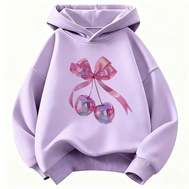 2026 Pink Bow Design Funny 90s Kids Hoodie Children's Sweatshirt Hoody Girls Autumn Winter Casual Hoodies