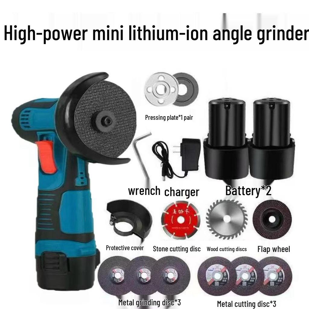 High-Power Multifunctional Mini Angle Grinder and Polisher with Lithium Battery