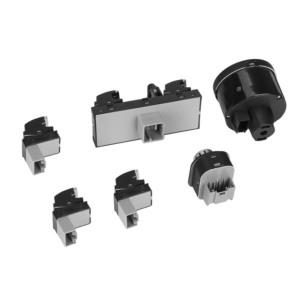 6Pcs Car Hdlight Rrview Mirror Power     Button Control for