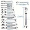 Stainless Steel Double-ended Ratchet Wrench, 1/12-piece Set, Auto Repair Hand Tool, Fast and Easy To Use, Toolbox Adjustable Tool