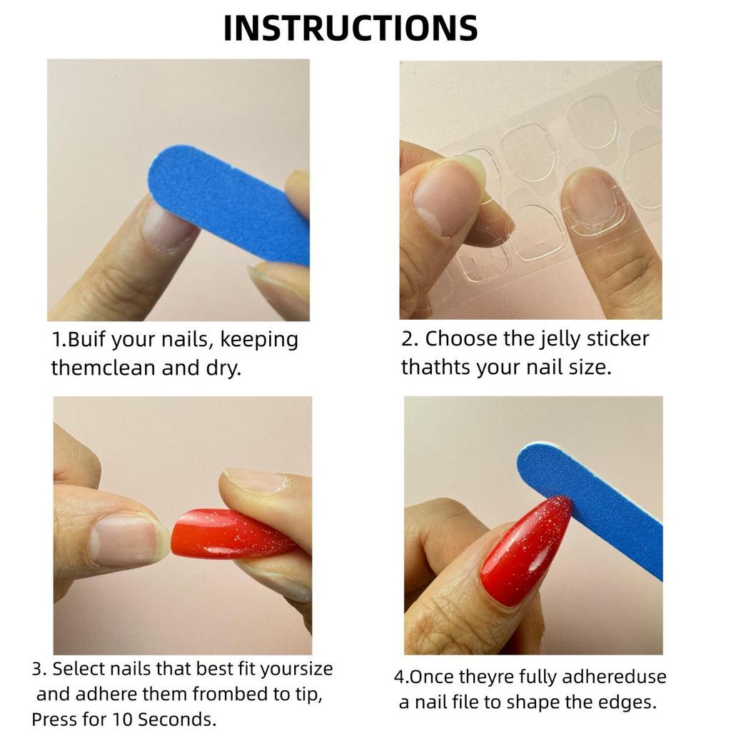 Pink Glitter French Ballet Nail Art – Hot Selling Pre-Finished Wearable Nail Pieces