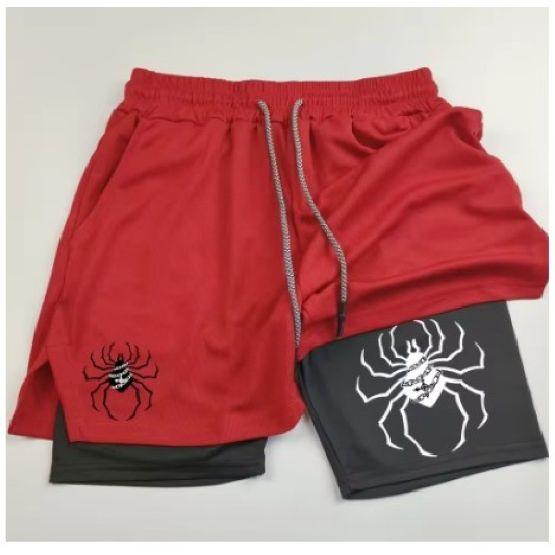 Muay Thai Kick Boxing MMA Shorts Spider Men Women Unisex Double Layer Quick Dry Breathable Training Sport Gym Fitness Workout