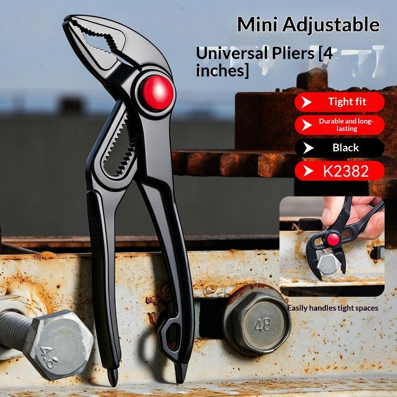 4Inch Mini Groove Joint Pliers Push Lock V Jaw Adjustable Multi Grip Hand Tool For Car Auto Repair Mechanic Workshop