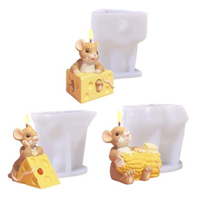 Mouse Cheese Silicone Candle Molds for Epoxy Resin Making Candle Soap Candy Fondant Molds Chocolate Molds for Baking
