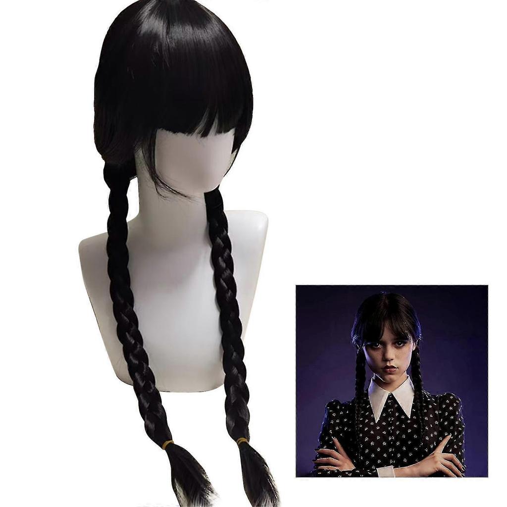 Wig For Girls Wednesday Addams Family Thing Wig, Wednesday Merchandise Gifts For Cosplay Party Decors