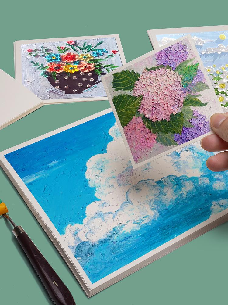 Thickened 250g Oil Pastel Drawing Paper: 10x10cm, A4, A5 Sizes Available