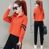 Spring/Autumn Casual Sportswear Set for Women (Korean Version) - Loose-Fitting, Fashionable Long-Sleeved Sweatshirt Set of Two Pieces