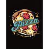 European sizes Women's Pizza Print T-Shirt - Short Sleeve Round Neck Casual Summer Blouse with Pizza Slice & Topping Patterns