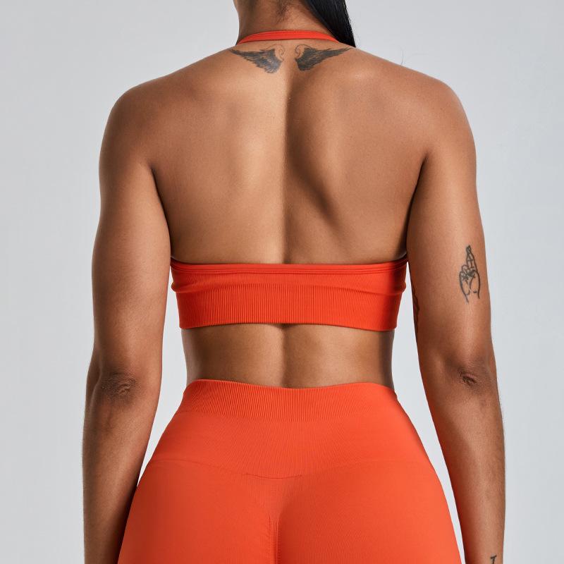 

Новый бесшовный спортивный бюстгальтер для женщин с внешним вырезом горловины, жилет для йоги, красивая спина, костюм для йоги, быстросохнущий фитнес-топ XL