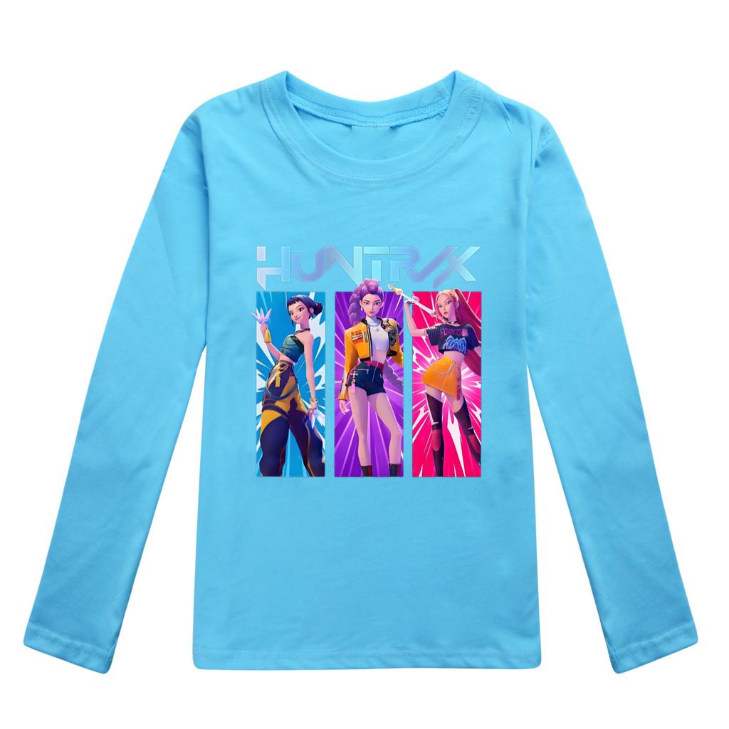 K Pop Demon Hunters Long Sleeve T-shirts Rumi Mira Zoey Autumn Children Clothing Cute Print Tops Gift Children's Boy and Girl Kids Unisex T-shirts